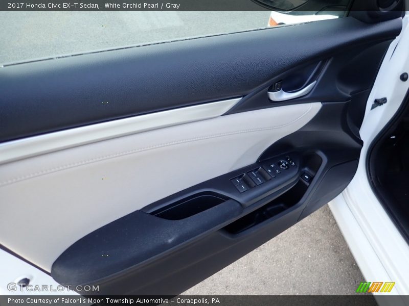 White Orchid Pearl / Gray 2017 Honda Civic EX-T Sedan
