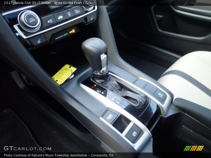 White Orchid Pearl / Gray 2017 Honda Civic EX-T Sedan