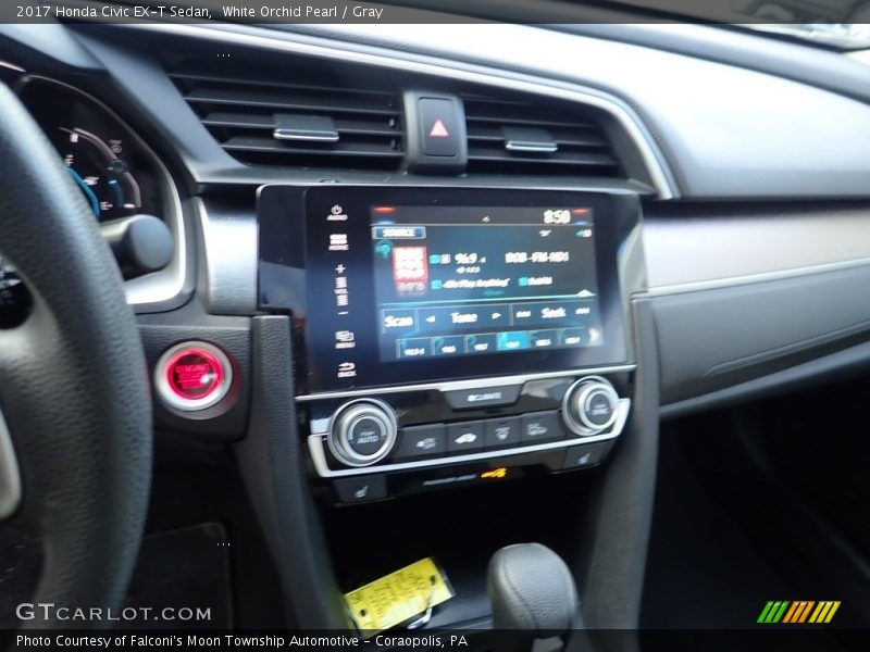 White Orchid Pearl / Gray 2017 Honda Civic EX-T Sedan