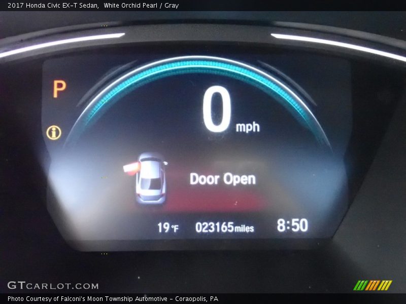 White Orchid Pearl / Gray 2017 Honda Civic EX-T Sedan