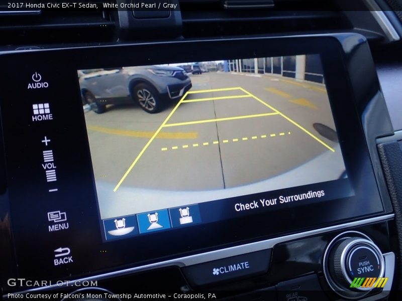 White Orchid Pearl / Gray 2017 Honda Civic EX-T Sedan