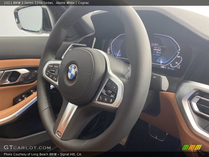 Alpine White / Cognac 2021 BMW 3 Series 330e Sedan
