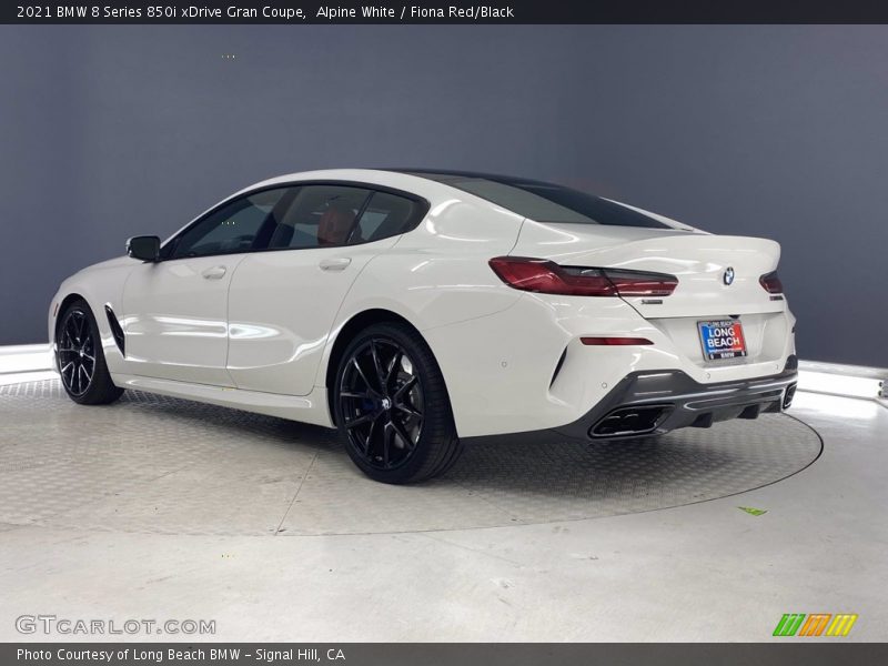 Alpine White / Fiona Red/Black 2021 BMW 8 Series 850i xDrive Gran Coupe