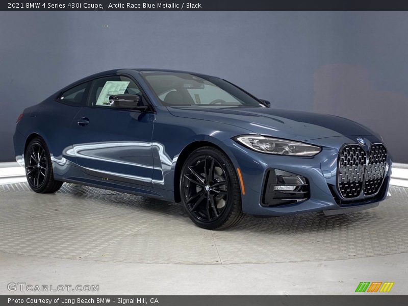 Arctic Race Blue Metallic / Black 2021 BMW 4 Series 430i Coupe