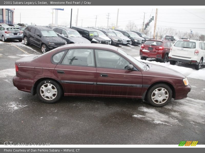 Winestone Red Pearl / Gray 2001 Subaru Legacy L Sedan