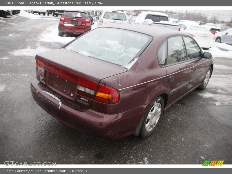 Winestone Red Pearl / Gray 2001 Subaru Legacy L Sedan