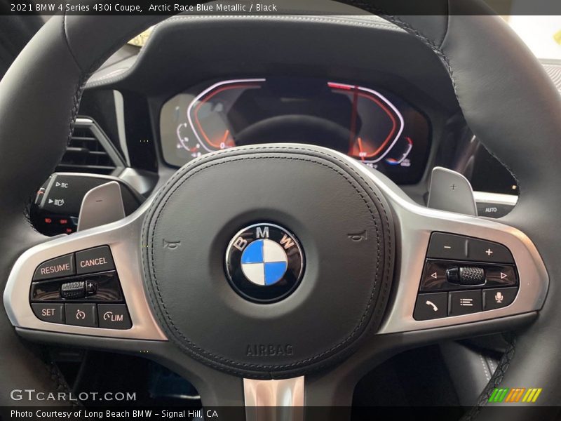 Arctic Race Blue Metallic / Black 2021 BMW 4 Series 430i Coupe