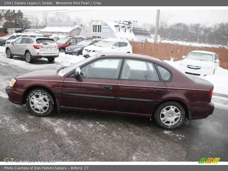 Winestone Red Pearl / Gray 2001 Subaru Legacy L Sedan