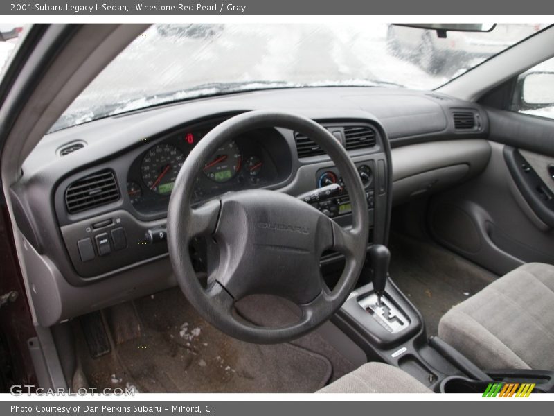 Winestone Red Pearl / Gray 2001 Subaru Legacy L Sedan