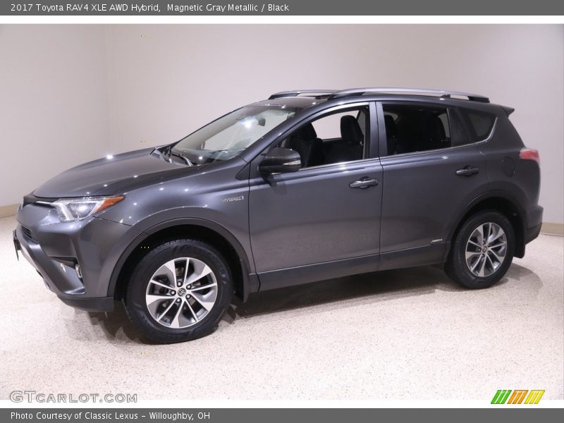 Magnetic Gray Metallic / Black 2017 Toyota RAV4 XLE AWD Hybrid