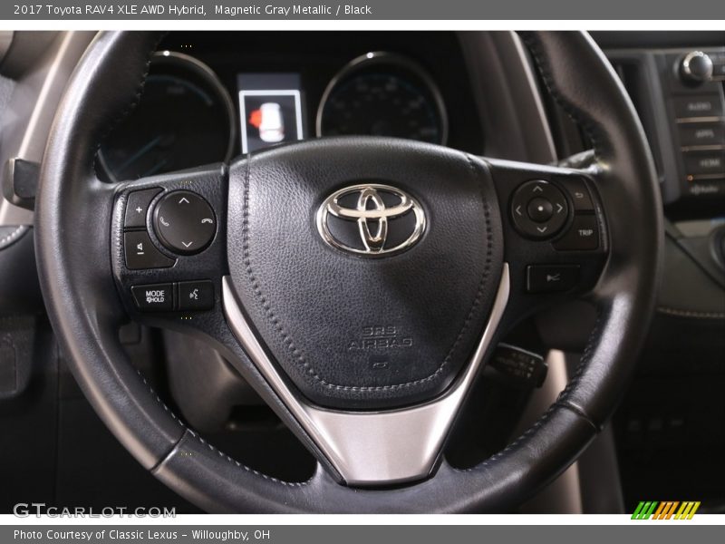 Magnetic Gray Metallic / Black 2017 Toyota RAV4 XLE AWD Hybrid