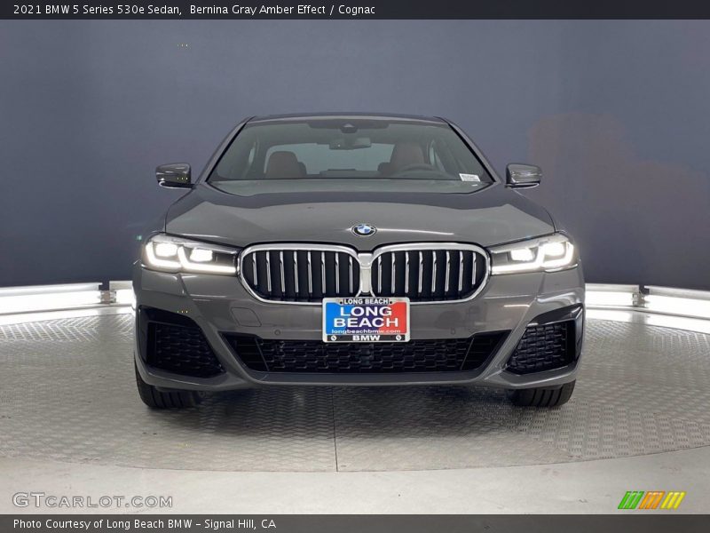 Bernina Gray Amber Effect / Cognac 2021 BMW 5 Series 530e Sedan