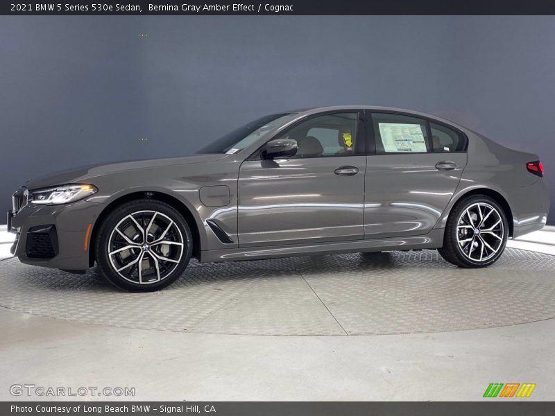 Bernina Gray Amber Effect / Cognac 2021 BMW 5 Series 530e Sedan