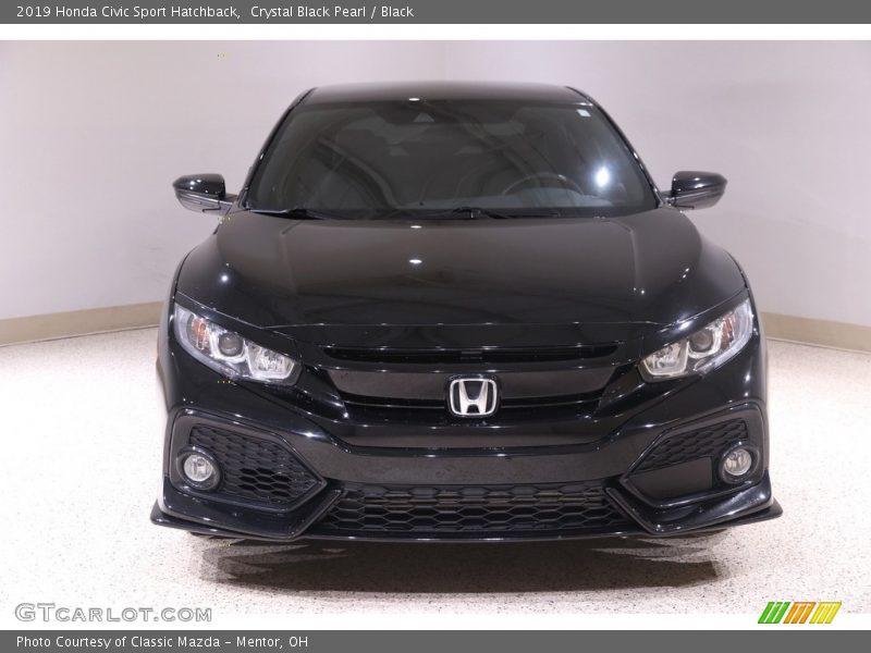 Crystal Black Pearl / Black 2019 Honda Civic Sport Hatchback