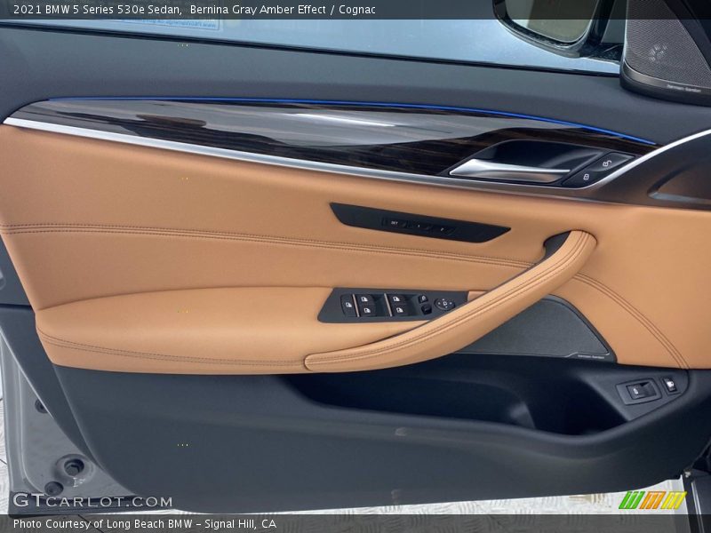 Bernina Gray Amber Effect / Cognac 2021 BMW 5 Series 530e Sedan