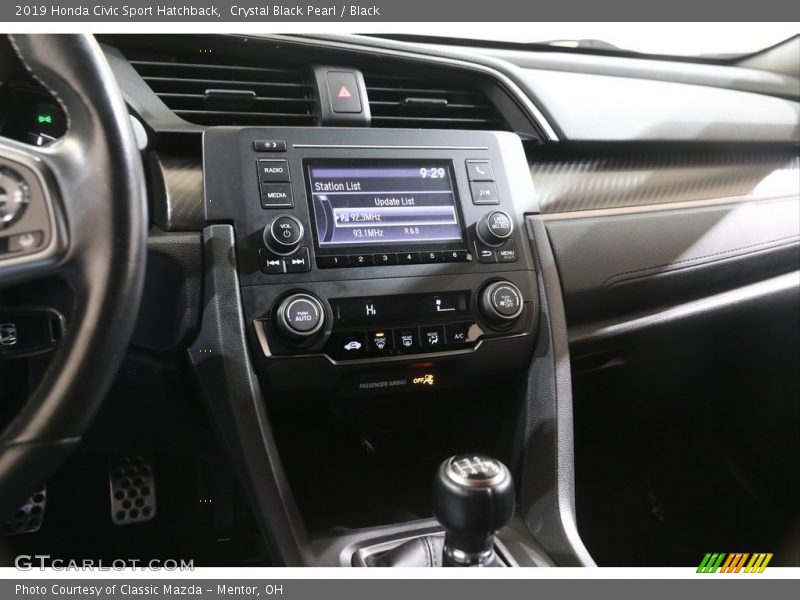 Crystal Black Pearl / Black 2019 Honda Civic Sport Hatchback
