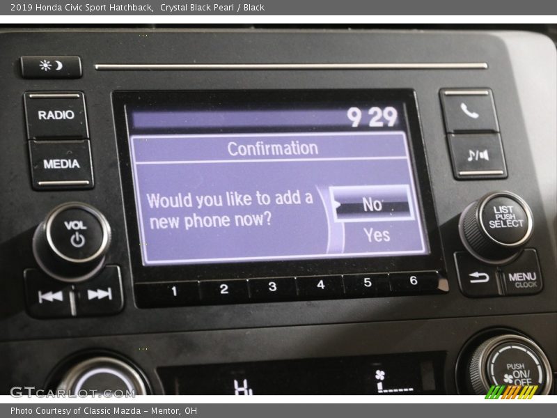 Crystal Black Pearl / Black 2019 Honda Civic Sport Hatchback