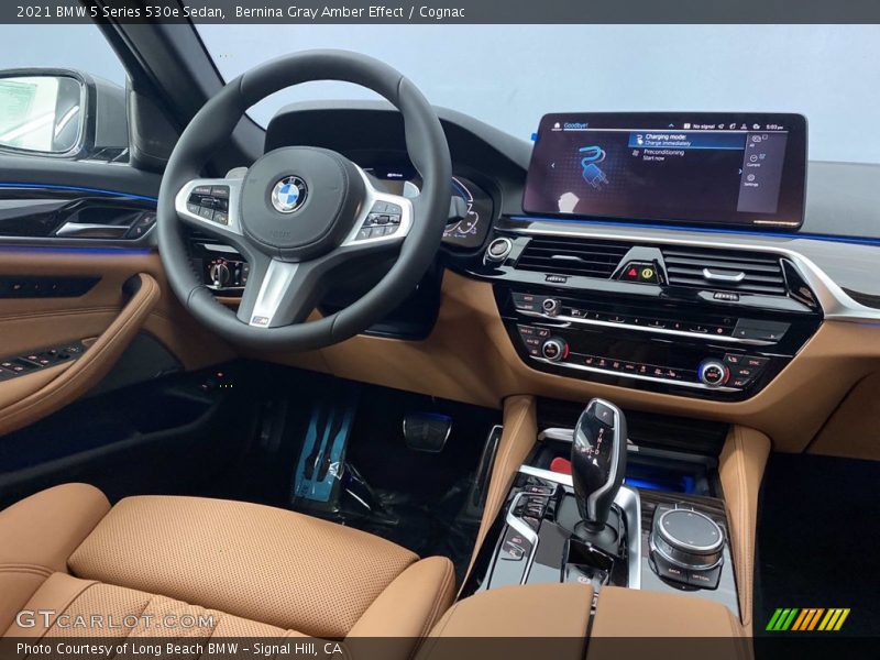 Bernina Gray Amber Effect / Cognac 2021 BMW 5 Series 530e Sedan