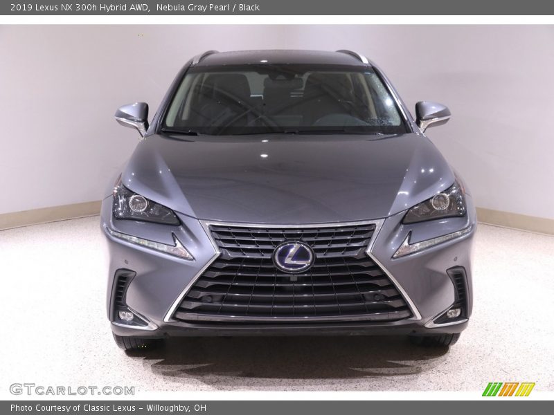 Nebula Gray Pearl / Black 2019 Lexus NX 300h Hybrid AWD