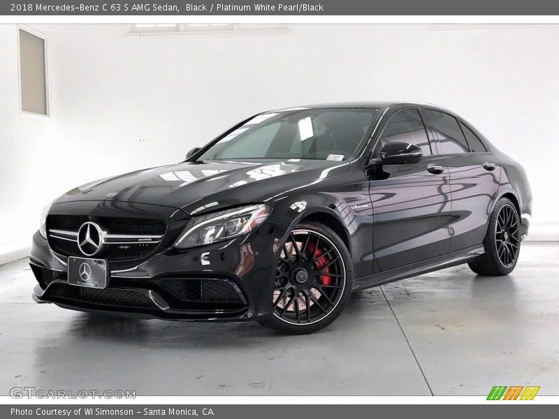 Black / Platinum White Pearl/Black 2018 Mercedes-Benz C 63 S AMG Sedan