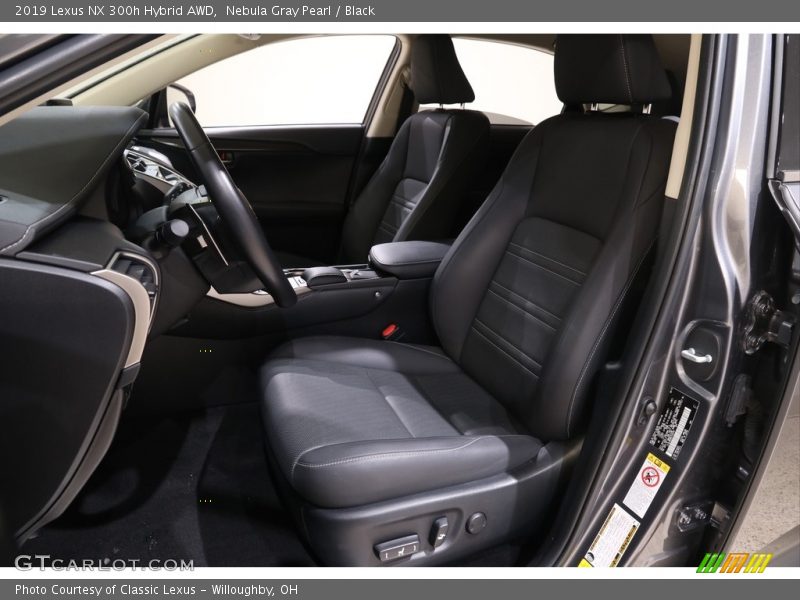 Nebula Gray Pearl / Black 2019 Lexus NX 300h Hybrid AWD