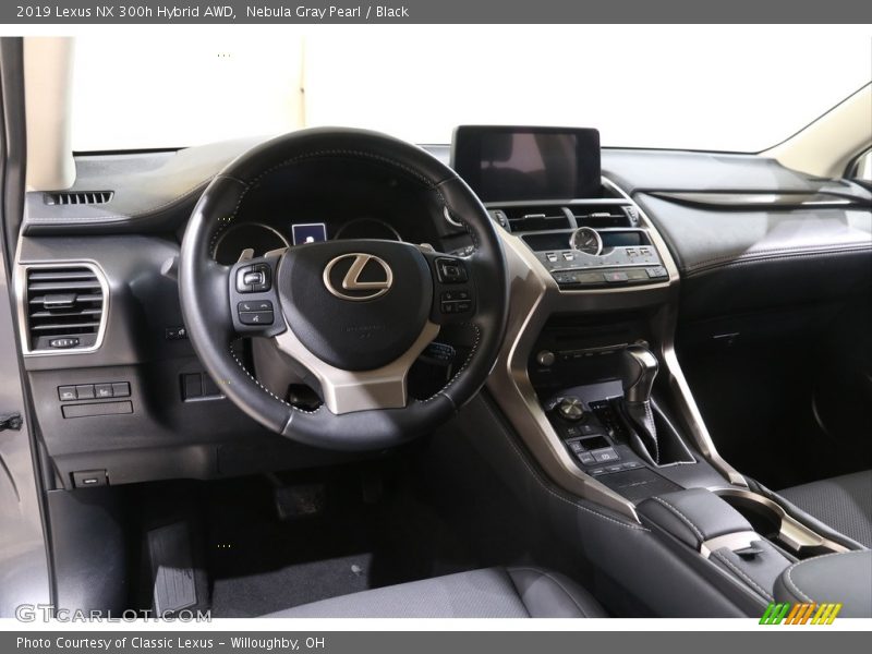 Nebula Gray Pearl / Black 2019 Lexus NX 300h Hybrid AWD
