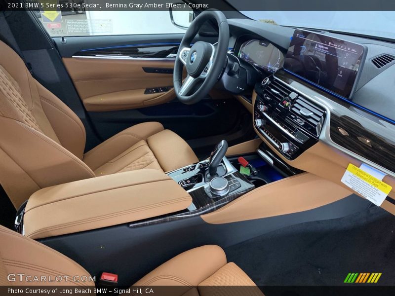 Bernina Gray Amber Effect / Cognac 2021 BMW 5 Series 530e Sedan