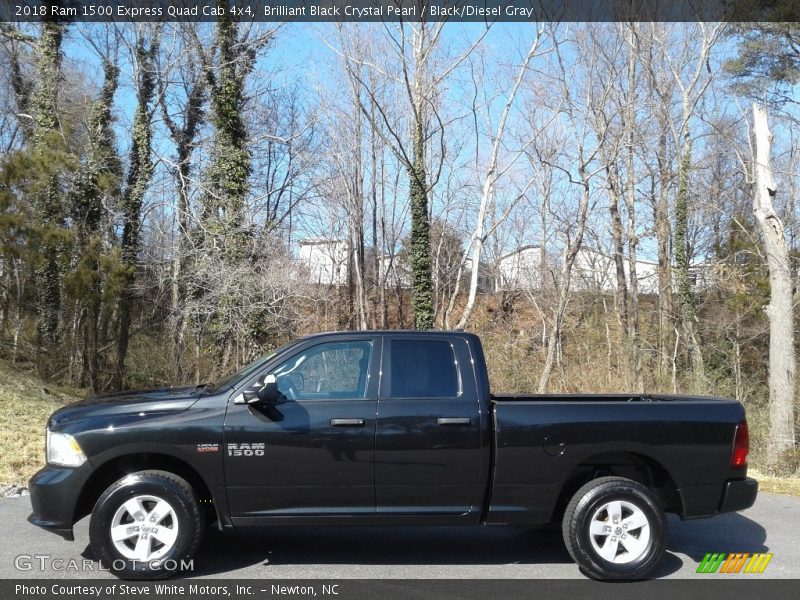 Brilliant Black Crystal Pearl / Black/Diesel Gray 2018 Ram 1500 Express Quad Cab 4x4