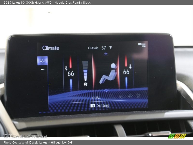Nebula Gray Pearl / Black 2019 Lexus NX 300h Hybrid AWD