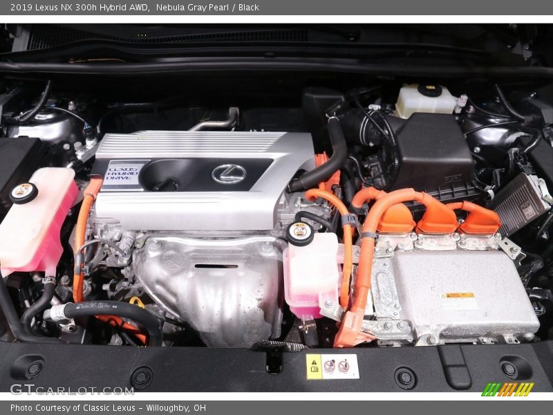 Nebula Gray Pearl / Black 2019 Lexus NX 300h Hybrid AWD