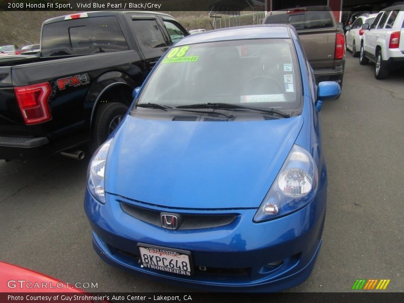Vivid Blue Pearl / Black/Grey 2008 Honda Fit Sport