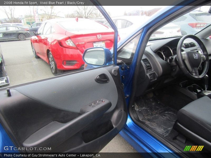 Vivid Blue Pearl / Black/Grey 2008 Honda Fit Sport