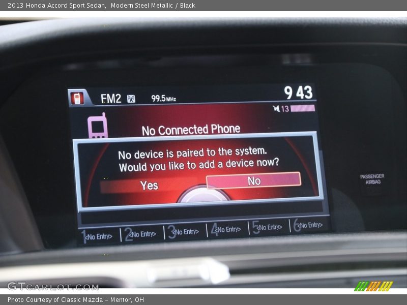 Modern Steel Metallic / Black 2013 Honda Accord Sport Sedan