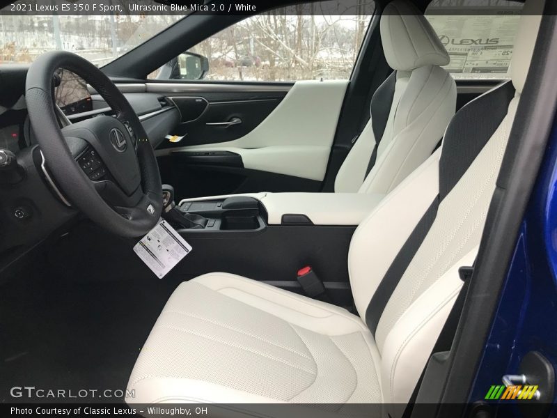 Ultrasonic Blue Mica 2.0 / White 2021 Lexus ES 350 F Sport