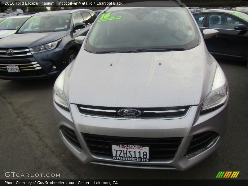 Ingot Silver Metallic / Charcoal Black 2016 Ford Escape Titanium