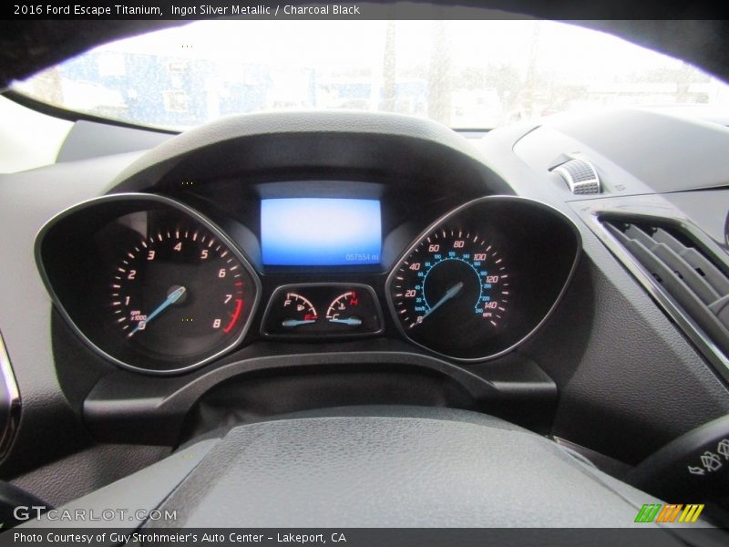 Ingot Silver Metallic / Charcoal Black 2016 Ford Escape Titanium