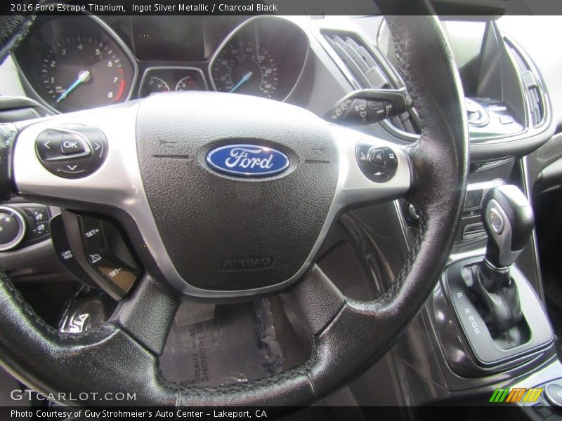 Ingot Silver Metallic / Charcoal Black 2016 Ford Escape Titanium