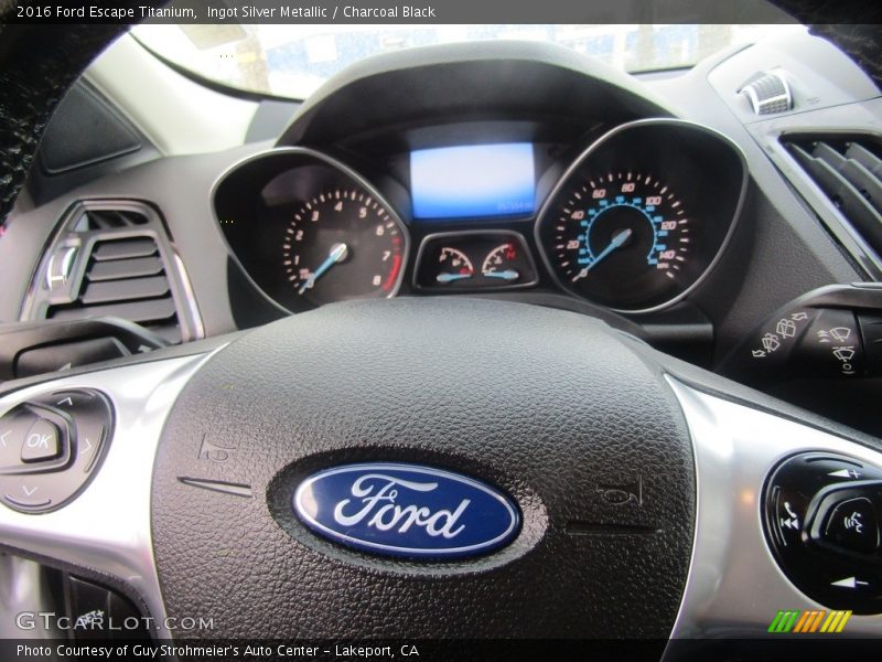 Ingot Silver Metallic / Charcoal Black 2016 Ford Escape Titanium
