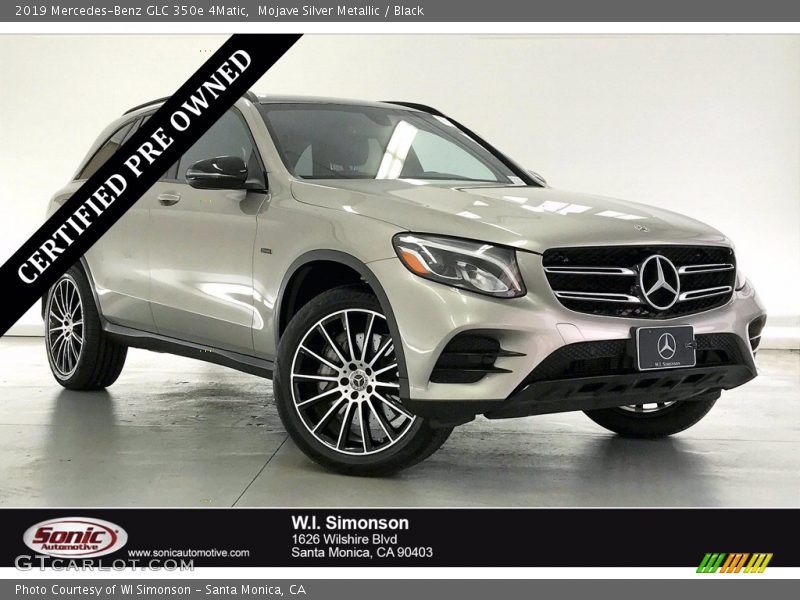 Mojave Silver Metallic / Black 2019 Mercedes-Benz GLC 350e 4Matic