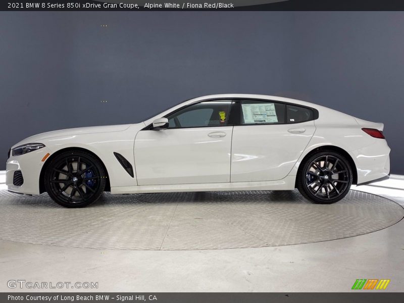 Alpine White / Fiona Red/Black 2021 BMW 8 Series 850i xDrive Gran Coupe