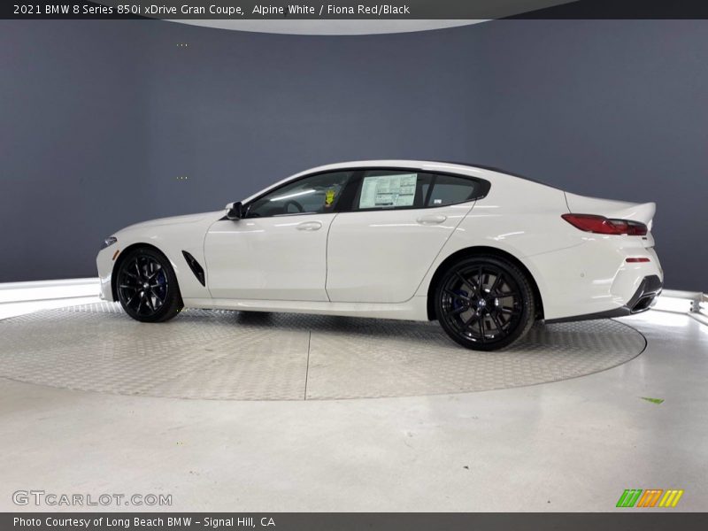 Alpine White / Fiona Red/Black 2021 BMW 8 Series 850i xDrive Gran Coupe