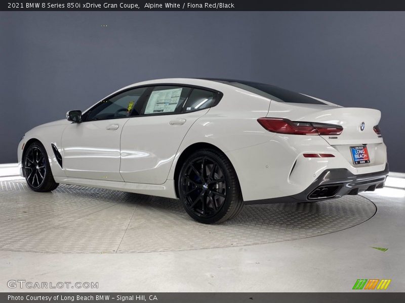 Alpine White / Fiona Red/Black 2021 BMW 8 Series 850i xDrive Gran Coupe