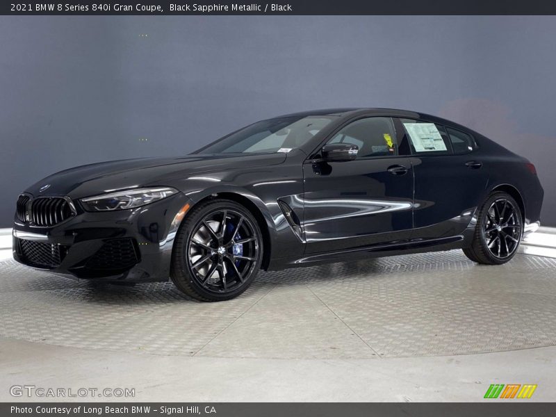 Black Sapphire Metallic / Black 2021 BMW 8 Series 840i Gran Coupe