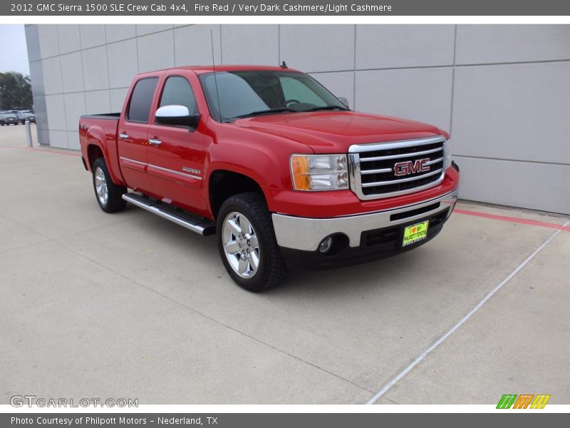 Fire Red / Very Dark Cashmere/Light Cashmere 2012 GMC Sierra 1500 SLE Crew Cab 4x4