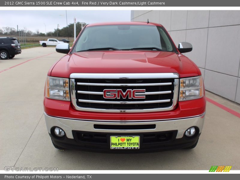 Fire Red / Very Dark Cashmere/Light Cashmere 2012 GMC Sierra 1500 SLE Crew Cab 4x4
