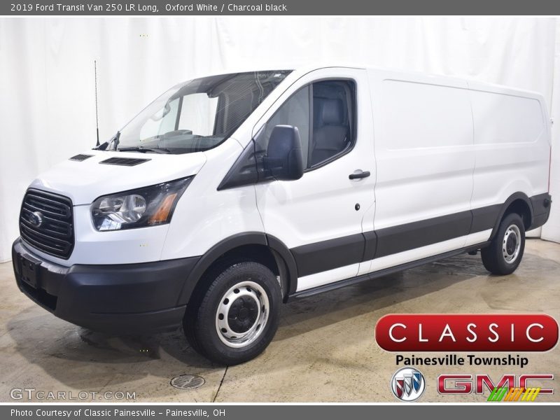 Oxford White / Charcoal black 2019 Ford Transit Van 250 LR Long