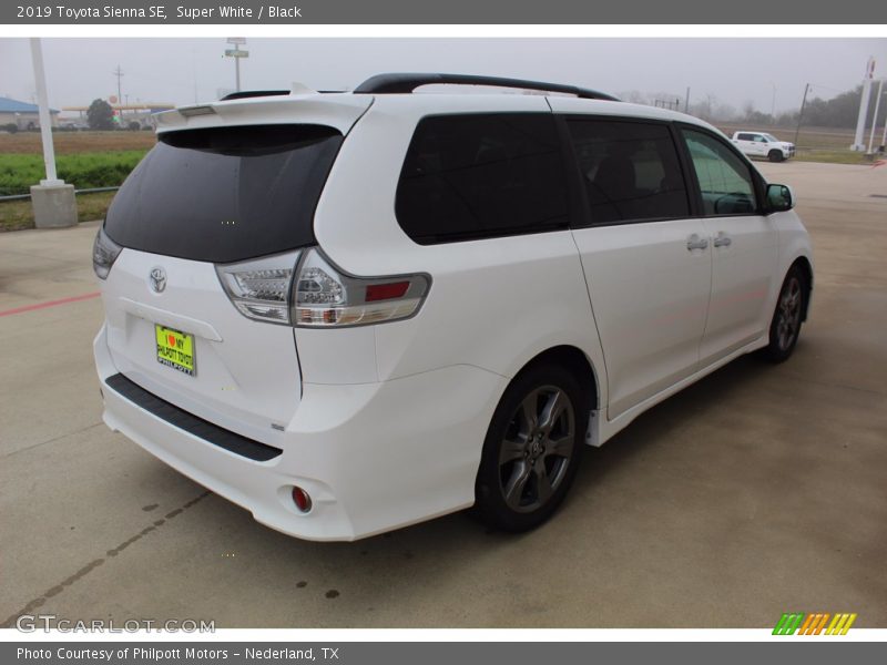 Super White / Black 2019 Toyota Sienna SE