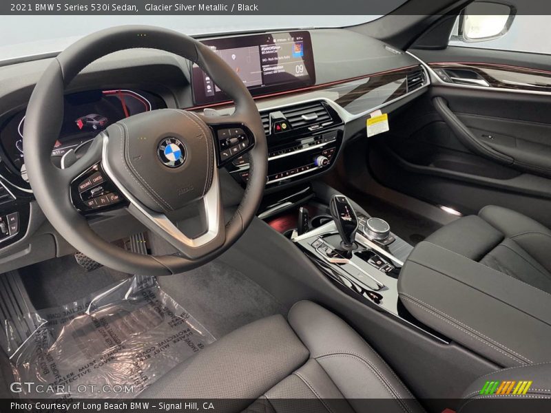 Glacier Silver Metallic / Black 2021 BMW 5 Series 530i Sedan