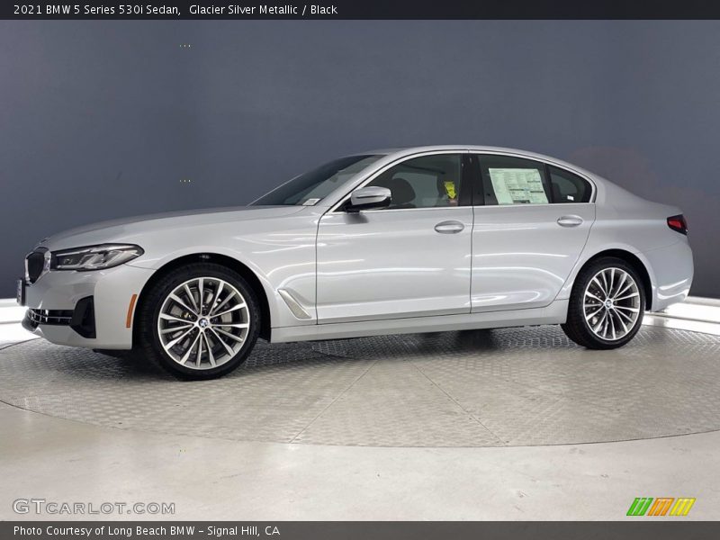 Glacier Silver Metallic / Black 2021 BMW 5 Series 530i Sedan