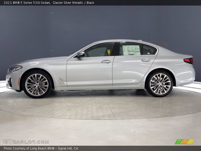 Glacier Silver Metallic / Black 2021 BMW 5 Series 530i Sedan